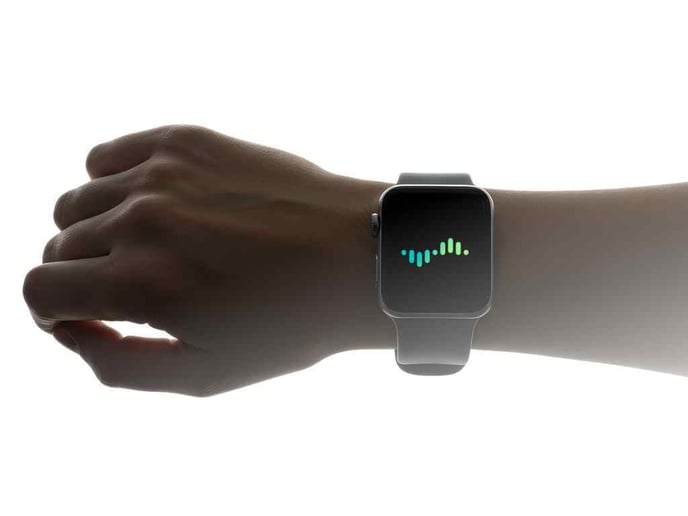 Apple Watch on Wrist Healium App