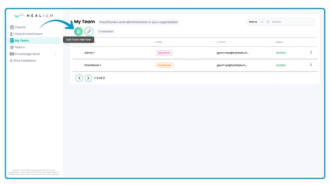 Click Add Team Member
