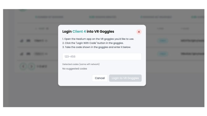 Code popup