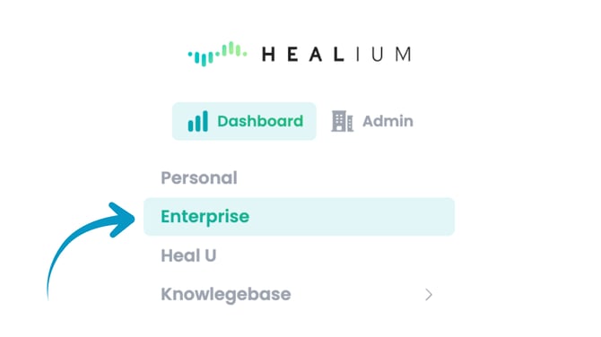 Healium Dashboard - Enterprise Tab