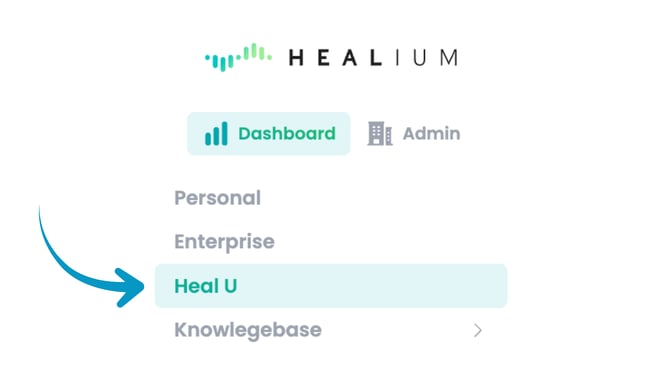 Healium Dashboard - Heal U tab
