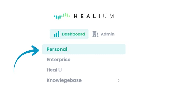Healium Dashboard - Personal Tab
