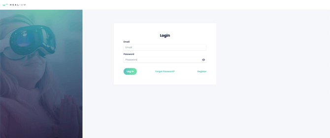 Healium Dashboard Login