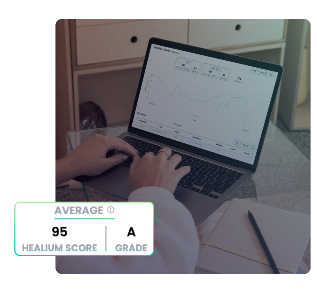 Healium Dashboard for Tracking Progress