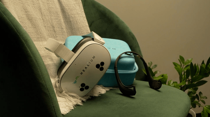 Healium kit on chair