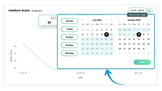 Healium score date picker