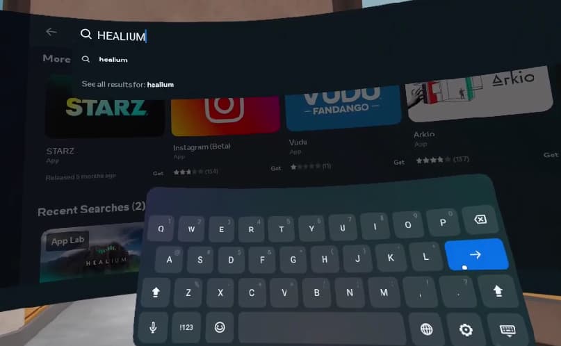 Click the Search bar at the top of the window