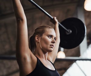 Woman exercising while in the flow state