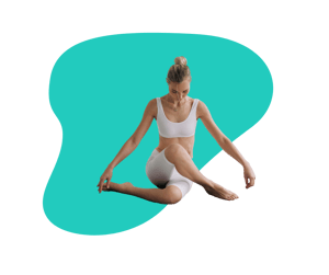 woman practicing yoga graphic