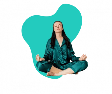 Woman Meditating Before Bed