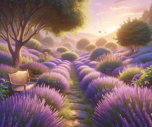 Soothing Lavendar Garden Anxiety Meditation Script Graphic