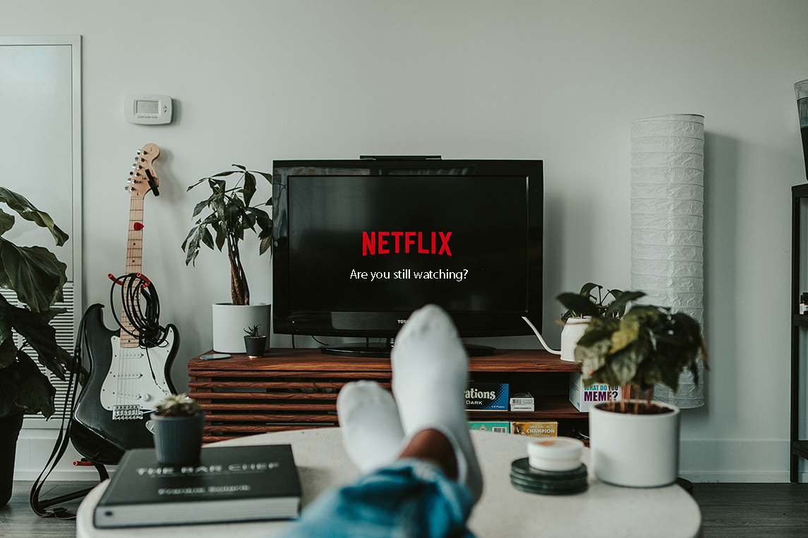 netflix on the screen with the message are you still watching?