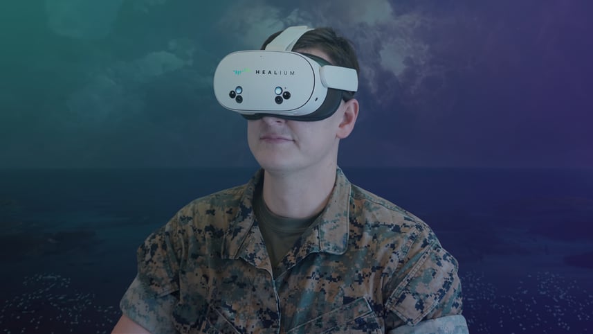 Soldier VA Veteran uses VR
