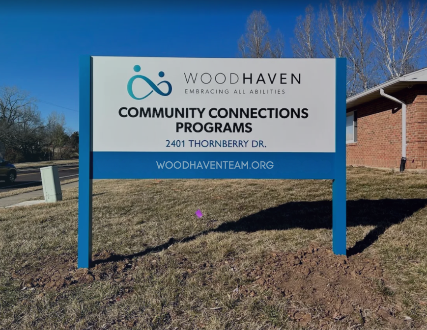 Woodhaven community connections program sign